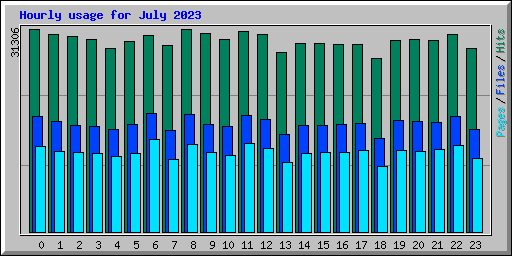 Hourly usage for July 2023